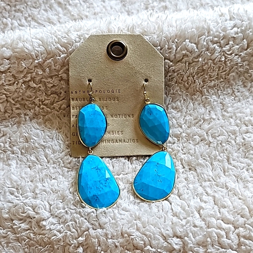 NWT- Anthropologie Turquoise Earrings